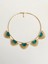 Tasarım Kedi Gözü Taşlı Golden Hour Choker Kolye - Mavi 3