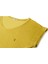 Kadın V Yaka Sarı Basic Tshirt Logo 4