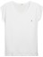 Kadın V Yaka Beyaz Basic Tshirt Logo 1