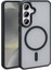 - Samsung Galaxy S24 Plus - Kılıf Magsafe Şarj Özellikli Mat Arka Yüzey Sio Kapak - Siyah 1
