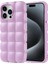 - iPhone 15 Pro Max Kılıf Parlak Esnek Silikon Dom Dom Kapak Lila 1