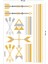 Geometrik Desenli Gold Altın Dövme Metalik Ok Tattoo 3