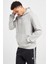 adidas Trefoil Essentials Erkek Gri Kapüşonlu Sweatshirt 2