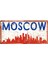 Moskova Silüetli Dekoratif Alüminyum Tabela - Moskova Manzaralı Duvar Dekoru Levha - 10CMX20CM 1