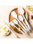 Isıya Dayanıklı Yanmaz Yapışmaz Silikon Spatula Seti 6 Parça Beyaz 1