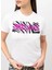 Yuvarlak Yaka Baskılı Beyaz Kadın T-Shirt 76Pahg07 3