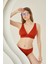 Kiremit Reps Üçgen Tek Üst Bikini 2