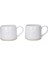 Farmhouse Heart Stoneware 2li 380ML Beyaz Kupalar 1