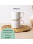 Farmhouse Heart Stoneware 2li 380ML Beyaz Kupalar 2