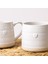 Farmhouse Heart Stoneware 2li 380ML Beyaz Kupalar 3