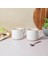 Farmhouse Heart Stoneware 2li 380ML Beyaz Kupalar 4