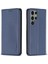 Samsung Galaxy S24 Ultra Pu Deri Çoklu Kart Yuvası Manyetik Için Flip Case (Yurt Dışından) 1