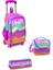 Kids Rengarenk Dondurma Desenli Pembe Çekçekli 3'lü Çanta Seti 3Set 23931 1