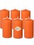 Iv Candles Homedecor 6'lı Turuncu Bar Mum 1