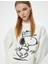 Snoopy Oversize Sweatshirt Lisanslı Baskılı Bisiklet Yaka 2