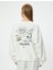 Snoopy Oversize Sweatshirt Lisanslı Baskılı Bisiklet Yaka 4