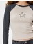 Uzun Kollu Tişört Yıldız Baskılı Bisiklet Yaka Slim Fit 5