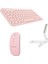 AL4515 Huawei Matepad 11.5 S Tablet Için Bluetooth Klavye + Mouse + Tablet Standı - Pembe 1