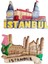 El Yapımı Boyalı Buzdolabı Mıknatısları Istanbul Figürlü 12 Adet Farklı Manyetik Sticker Magnet 5