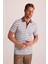 Erkek Kahverengi Lacivert Polo Yaka Çizgili T-Shirt 8