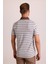 Erkek Kahverengi Lacivert Polo Yaka Çizgili T-Shirt 11