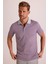 Erkek Gri Çizgili Polo Yaka T-Shirt 11