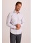 Erkek Gri Yarım İtalyan Slim Fit Uzun Kol Gömlek 8