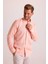 Erkek Turuncu Yaka Düğmeli Slim Fit Keten Gömlek 5