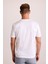 Erkek Beyaz Regular Fit Merserize Pamuk T-Shirt 15