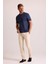 Erkek Lacivert Regular Fit Merserize Pamuk T-Shirt 7