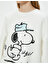 Snoopy Oversize Sweatshirt Lisanslı Baskılı Bisiklet Yaka 5