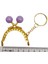 5 cm Anahtarlıklı Toplu Cüzdan Klipsi Lila Renk Gold Metal 2