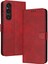 Kart Yuvası ile Sony Xperia 1 Vı Pu Deri Saf Renk Için Flip Case (Yurt Dışından) 1