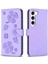 Samsung Galaxy S23 5g Yonca Çiçek Pu Deri Kart Yuvaları Için Flip Case (Yurt Dışından) 5