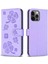 IPhone 12 Için Flip Case Pro Yonca Çiçek Çok Renkli Pu Deri Kart (Yurt Dışından) 5