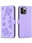 IPhone 12 Için Flip Case Pro Max Yonca Çiçek Çok Renkli Kart Yuvaları Pu (Yurt Dışından) 1