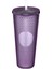 Mor Kristal Görünümlü Pipetli Sıcak, Soğuk Meşrubat, Kahve Seyahat Bardağı 750 ml 2