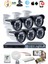6'lı Kamera Seti 5mp Sony Seculensli 1080P, 6 Atom Led, full Hd Ahd Güvenlik Kamerası Seti , Gece Görüşlü, IP66 Plastik Kasa 2