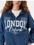 Yarım Fermuarlı Sweatshirt Oversize Kolej Baskılı Cep Detaylı 5