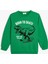 Sweatshirt Dinozor Baskılı Bisiklet Yaka Uzun Kollu Şardonlu 1