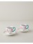 English Home Carnival Sparrow New Bone China Kahve Fincan Takımı 4 Parça 2 Kişilik Fuşya 3