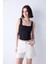 Corset Look Siyah Crop Top 2