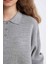 Coool Regular Fit Polo Yaka Düğmeli Basic Düz Triko Kazak C9223AX24WN 5
