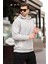 Grimelanj Kapüşonlu Cep Detaylı Nakışlı Erkek Sweatshirt 7050 2
