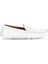 Beyaz Flotter Deri Erkek Loafer 21MA02 1