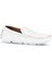Beyaz Flotter Deri Erkek Loafer 21MA02 2
