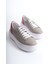 Mb6303-Gk Kadın Kalın Taban Gri Kırmızı Deri Sneaker & Spor Ayakkabı 2