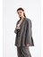 Keten Karışımlı Çift Düğmeli Yırtmaçlı Astarlı Oversize Ceket 1