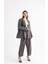 Keten Karışımlı Çift Düğmeli Yırtmaçlı Astarlı Oversize Ceket 3