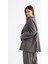 Keten Karışımlı Çift Düğmeli Yırtmaçlı Astarlı Oversize Ceket 5